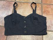 Lucky brand bustier crop top medium