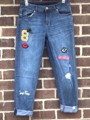 graffiti patch boyfriend jeans