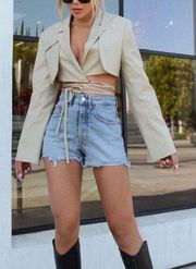 Lioness Miami vice crop jacket blazer women light beige XS