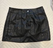 Etclet Leather Mini Skirt