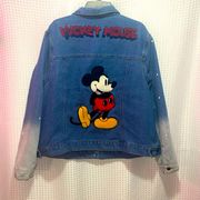 NEVER WORN!  Womens Mickey Mouse Vintage Denim Jean Jacket Plus Sz 3X EUC