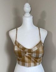J For Justify Plaid Bustier