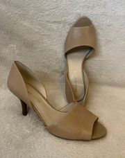 Franco Sarto Open Toe Kitten Heel