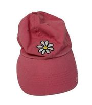 Life Is Good Baseball Hat One Size Adjustable Pink Flower Embroidered Detail