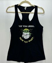 Star Wars Mandalorian Baby Yoda Fit You Seek Run You Must Tank Top