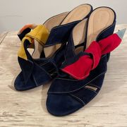 Chloe Nellie Blue Suede Heels