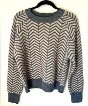 Hem & Thread Chunky Sweater Grey and Beige So Cozy NWT Women's sz. M