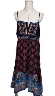 Chelsea & Violet Multicolor Sleeveless Spaghetti Strap Bohemian Midi Dress Sz XL