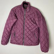 Marmot Purple Quilted Puffer Coat Polarguard 3D Size Medium