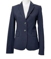 Theory Carissa Blazer Suit Jacket In Navy Virgin Wool Navy 2 Button Women’s 0