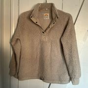 C&C California Tan Fuzzy Sherpa Sweater