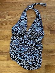 NWT MagicSuit by Miraclesuit Zooloo Tankini Top Women Black 14 Retails $99‎