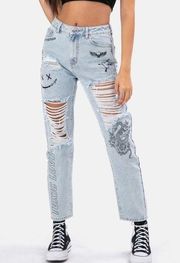 Adika High Waisted Toxic Ripped Jeans Size Small