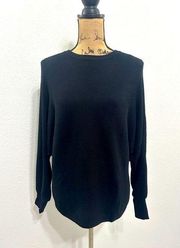 Philosophy Women’s Sweater‎ Zipper Back Black Size Medium