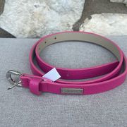 Steve Madden bright hot pink belt silver buckle size large