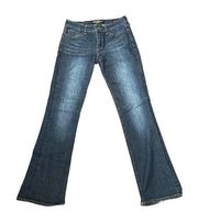 Lucky Brand Women Jeans Sweet' N Low Distressed Bootcut Denim Mid-Rise Blue Sz.2