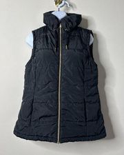 Serra Black Full Zip Puffer Vest Women's Medium