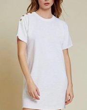 Nation LTD White T-shirt Mini Dress