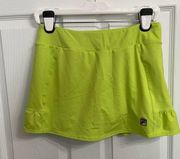 FILA Skort Women’s Size M Neon Tennis Golf Stretch Ruffle Skirt Shorts