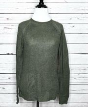 JACK by BB Dakota Green Open Back Knit Sweater Top Size XS