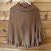 Jon & Anna tan poncho sweater