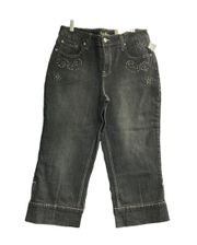 LA Blues Women’s Capri Jeans Gray Size 14 Inseam 22 New With Tags
