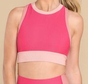 Beach Riot Gwen Top Sports Bra Rouge Color Block Size XL