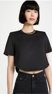 Good American Strong Shoulder Scuba Crop Tee