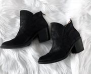 Black Faux Suede Boots / Booties