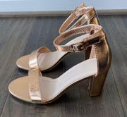 DAVID’S BRIDAL Rose Gold Sandal Size 7.5