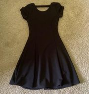 Black A-Line Work Dress