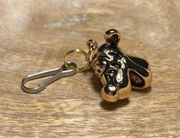 NWOT Gold Tone Tigger Charm with Spring Hook