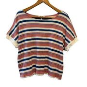 Three Dots Striped Top—Size Large