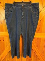 Lane Bryant Straight Leg Blue Jeans Denim Tighter Tummy Technology Sz 26 petite