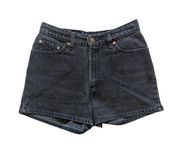 Levi’s Vintage  912 Slim Fit Jean Shorts Black High Rise Juniors 11 Charcoal 90s