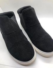 Pierre Dumas Black Wedge Sneakers Boutique Size 9 Streetwear Trendy Comfort