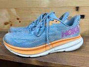 Hoka One One Clifton 9 Women's Size 7.5B Airy Blue/Ice Water Cushioned Running S