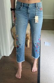 Nwt  Embroidered Jeans