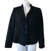 Akris Punto black wool women's blazer size 6‎