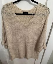 Cream 3/4 sleeve sweater