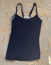 Zara | Sports Athletic Shirt Built in Bra Small Navy Blue