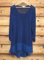 Blue Layered Look Sweater