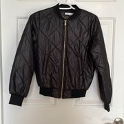 Small black bomber jacket- like new!