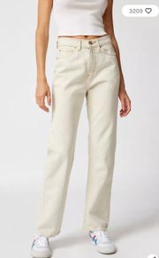 BDG High Waisted Cowboy Jeans Cream Color