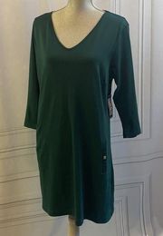 New York & Company Dark Green Dress - Size L - NWT