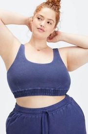 Fabletics Nala Fleece Bra Sports Bra in COLOR: DEEP COBALT  Size: 1X