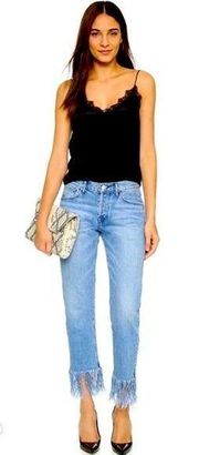 EEUC Revolve NYC 3x1 straight cropped Fringe Stella jeans size 28 Retails $325