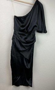 Do + Be Dress Women Small Black One Shoulder