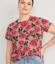 Old Navy Everywear Floral Short Sleeve T-shirt