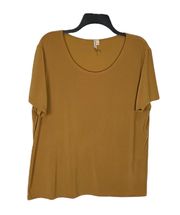 Susan Lawrence Coffee Camel Color Top Wm 1X